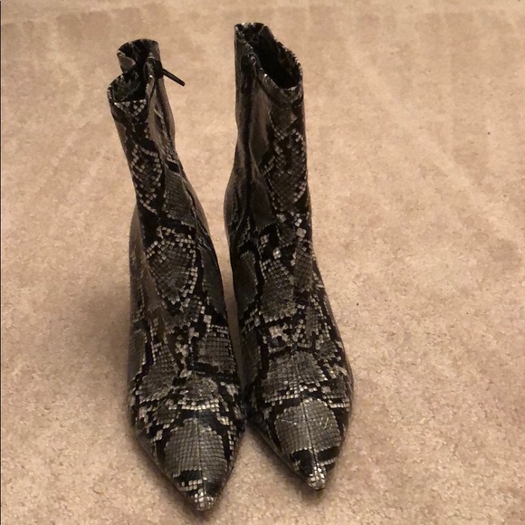 Jeffrey Campbell Snakeskin Heeled Booties - Picture 2 of 5